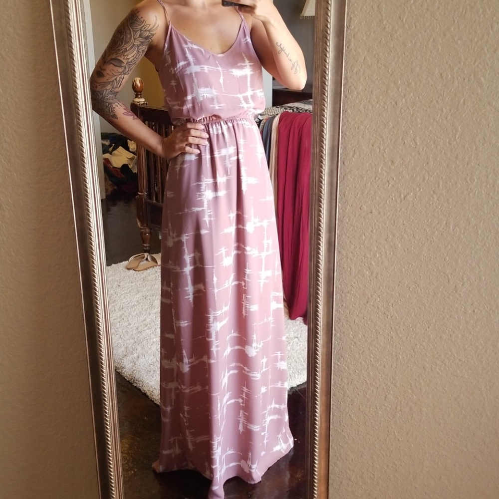 Pink tie dye maxi